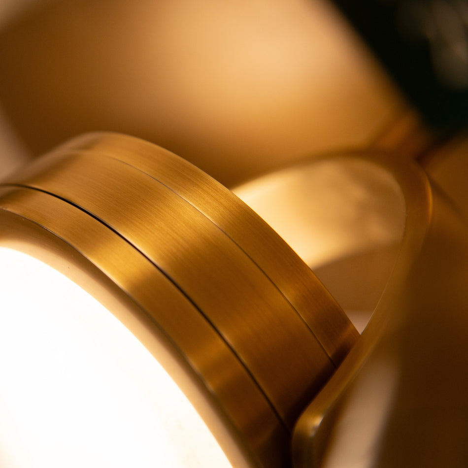 Blanco 6-in Vintage Brass/Alabaster LED Wall/Vanity by ALORA