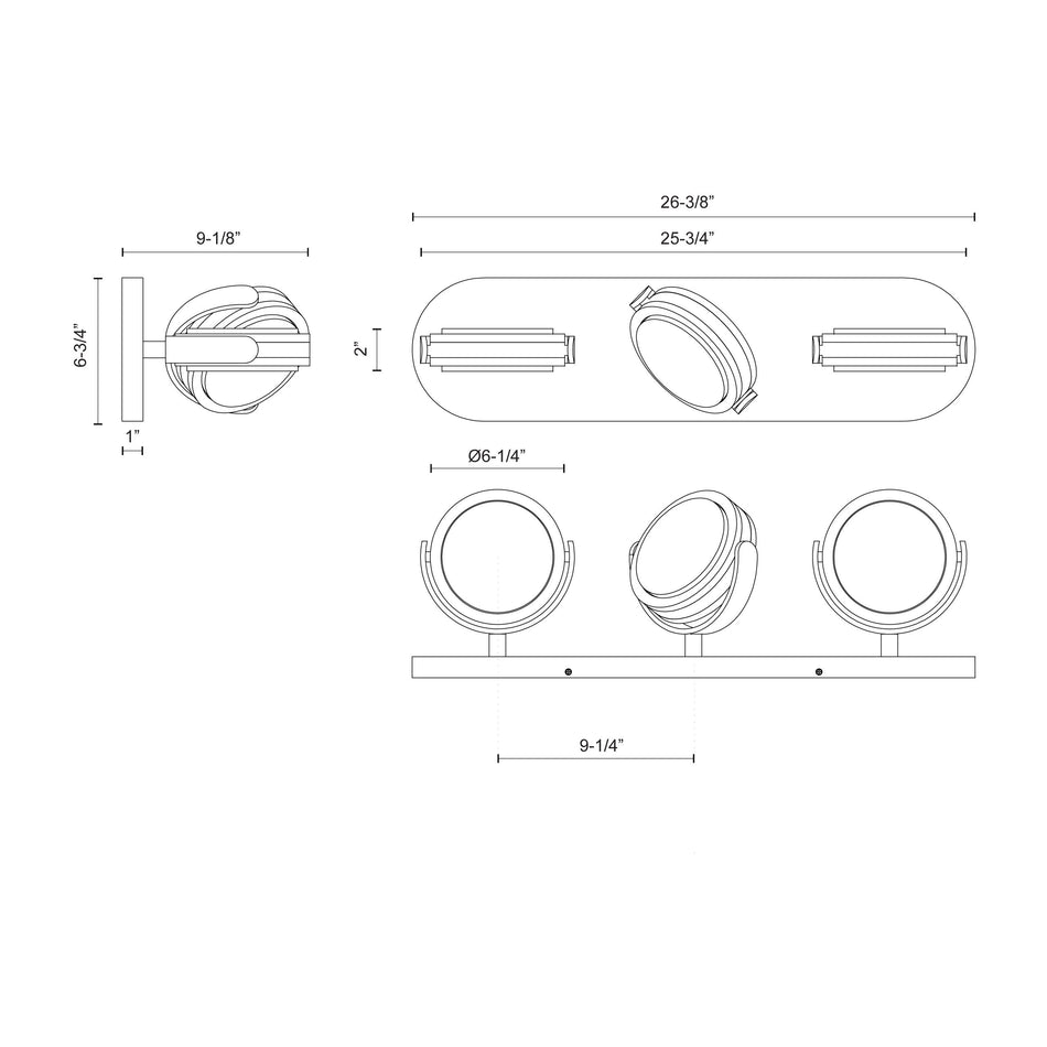 Blanco 26-in Polished Nickel/Alabaster LED Wall/Vanity by ALORA