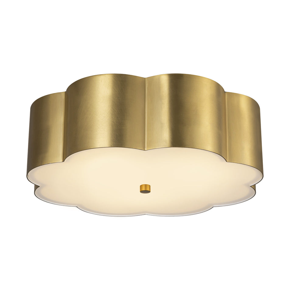 Blossom 14-in Brushed Gold Socket Flush Mount by ALORA MOOD