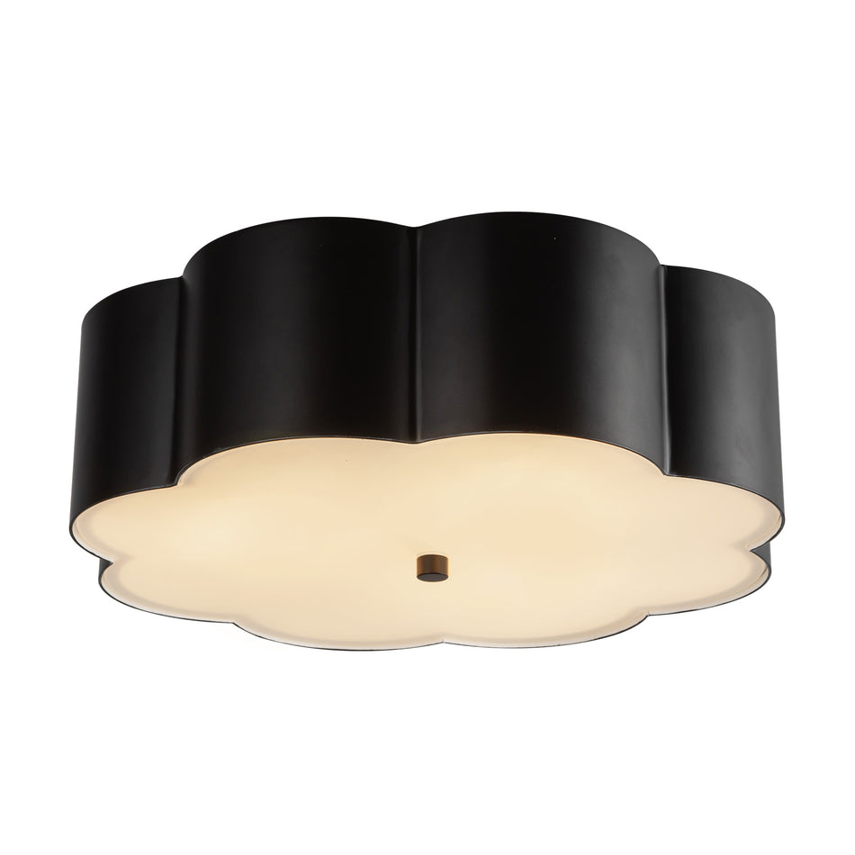 Blossom 14-in Matte Black Socket Flush Mount by ALORA MOOD