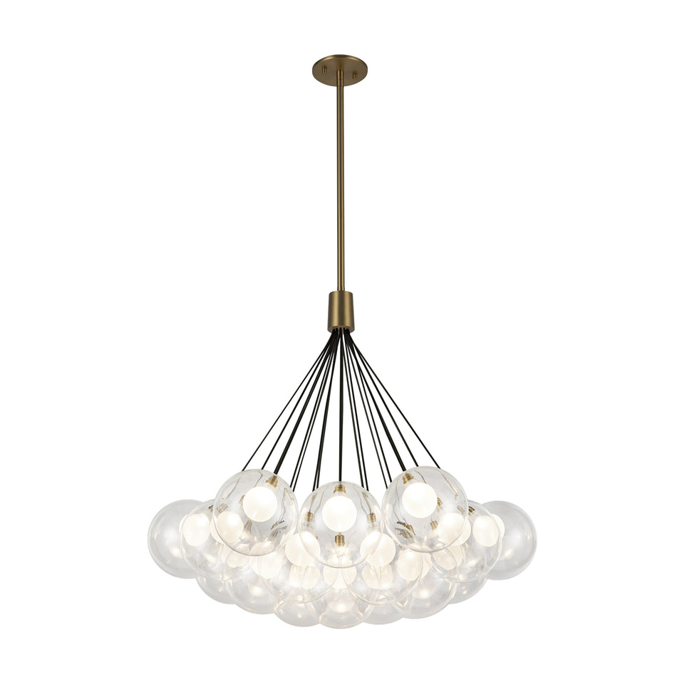 Bolla 28-in Brushed Gold LED Chandelier by KUZCO