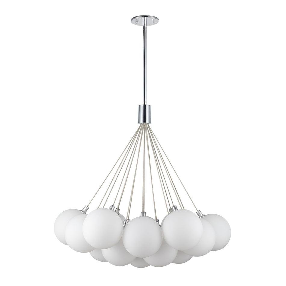 Bolla 28-in Opal Glass LED Chandelier by KUZCO