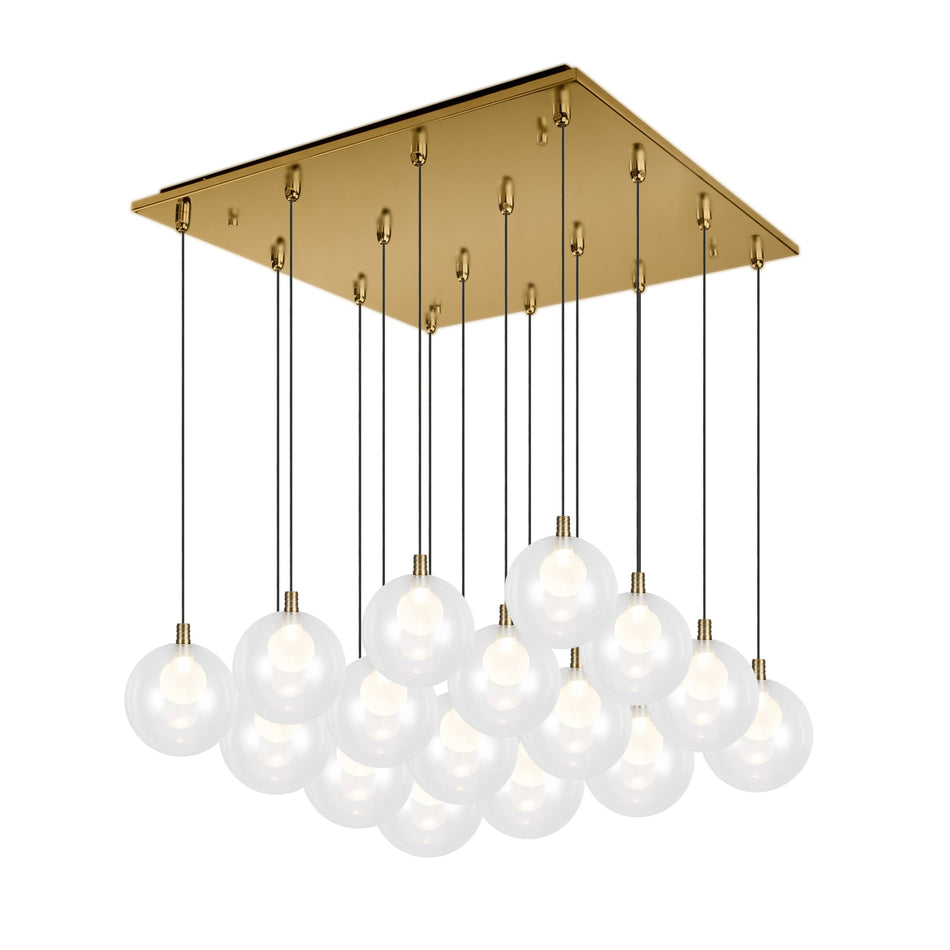 Bolla 21-in Brushed Gold 16-Light Multi Pendant