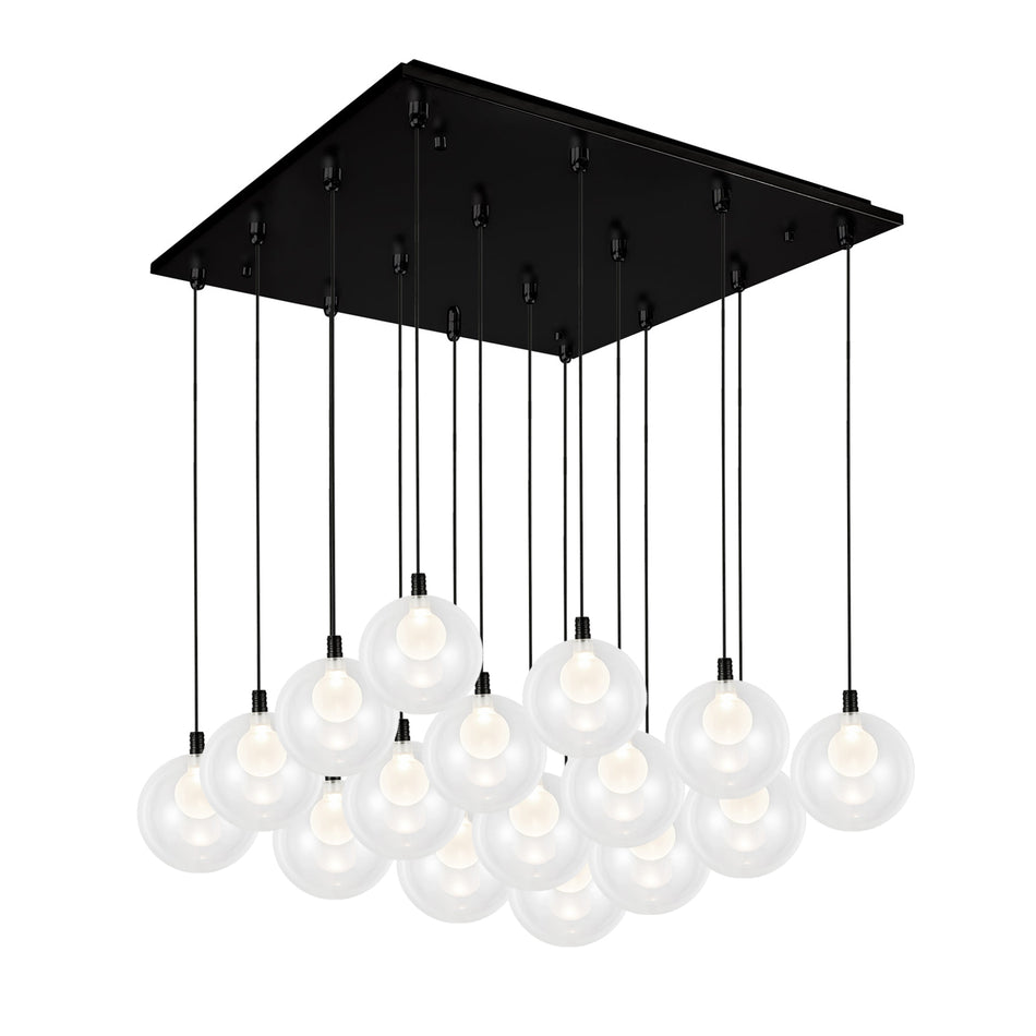 Bolla 21-in Black 16-Light Multi Pendant