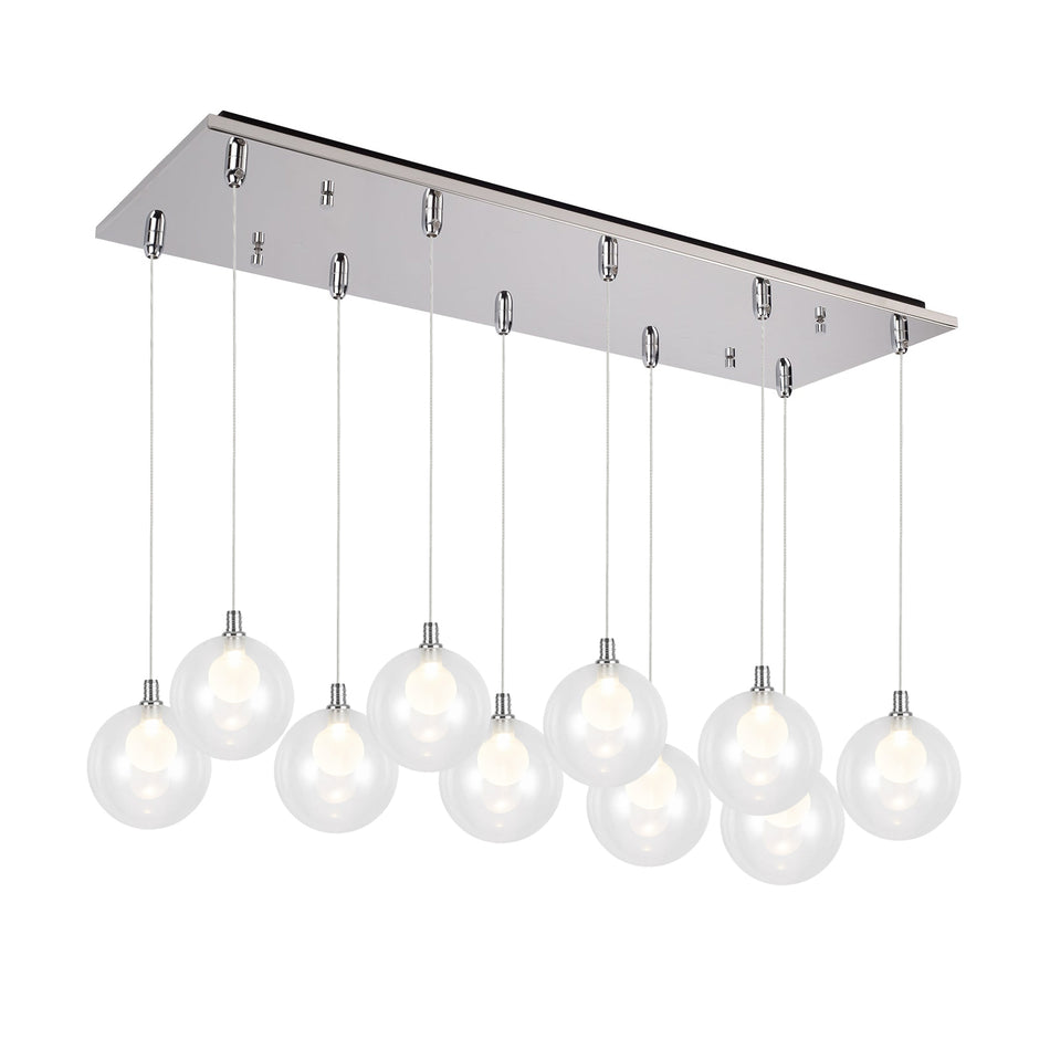 Bolla 29-in Chrome 10-Light Multi Pendant