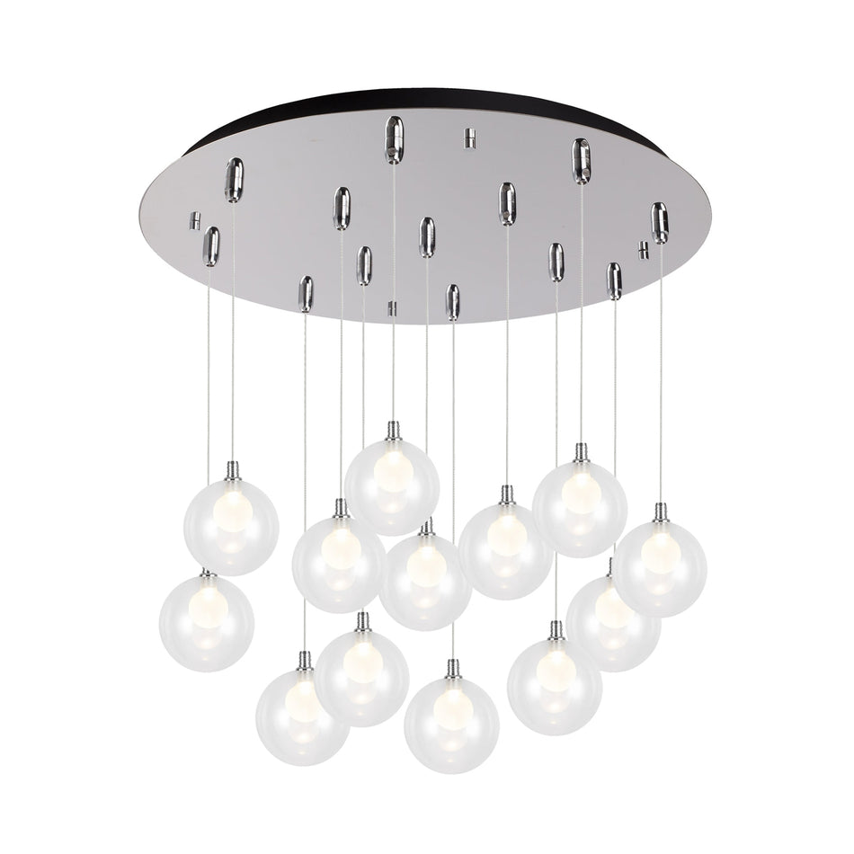 Bolla 25-in Chrome 13-Light Multi Pendant