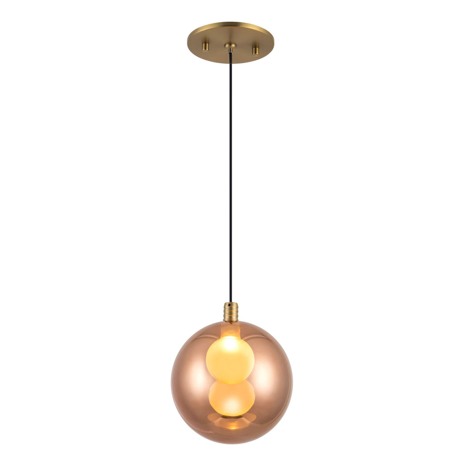 Bolla 6-in Gold dimmable LED Pendant