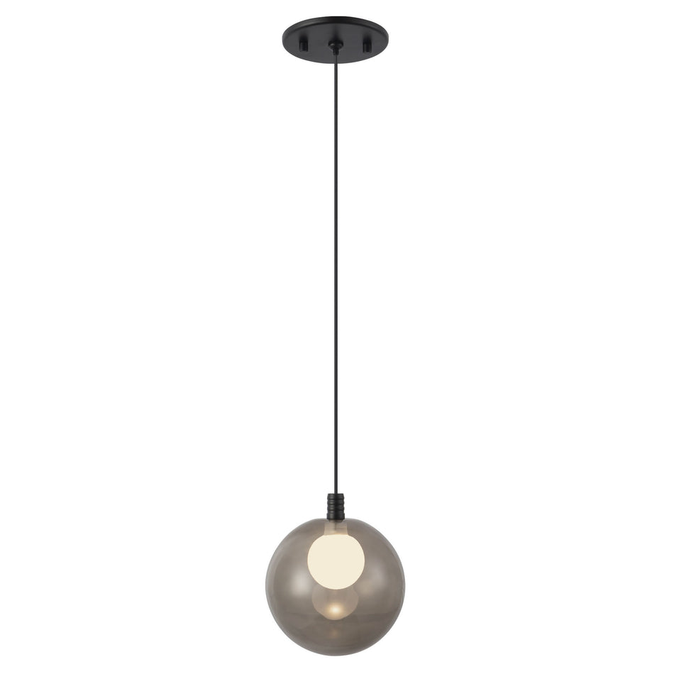 Bolla 6-in Black dimmable LED Pendant