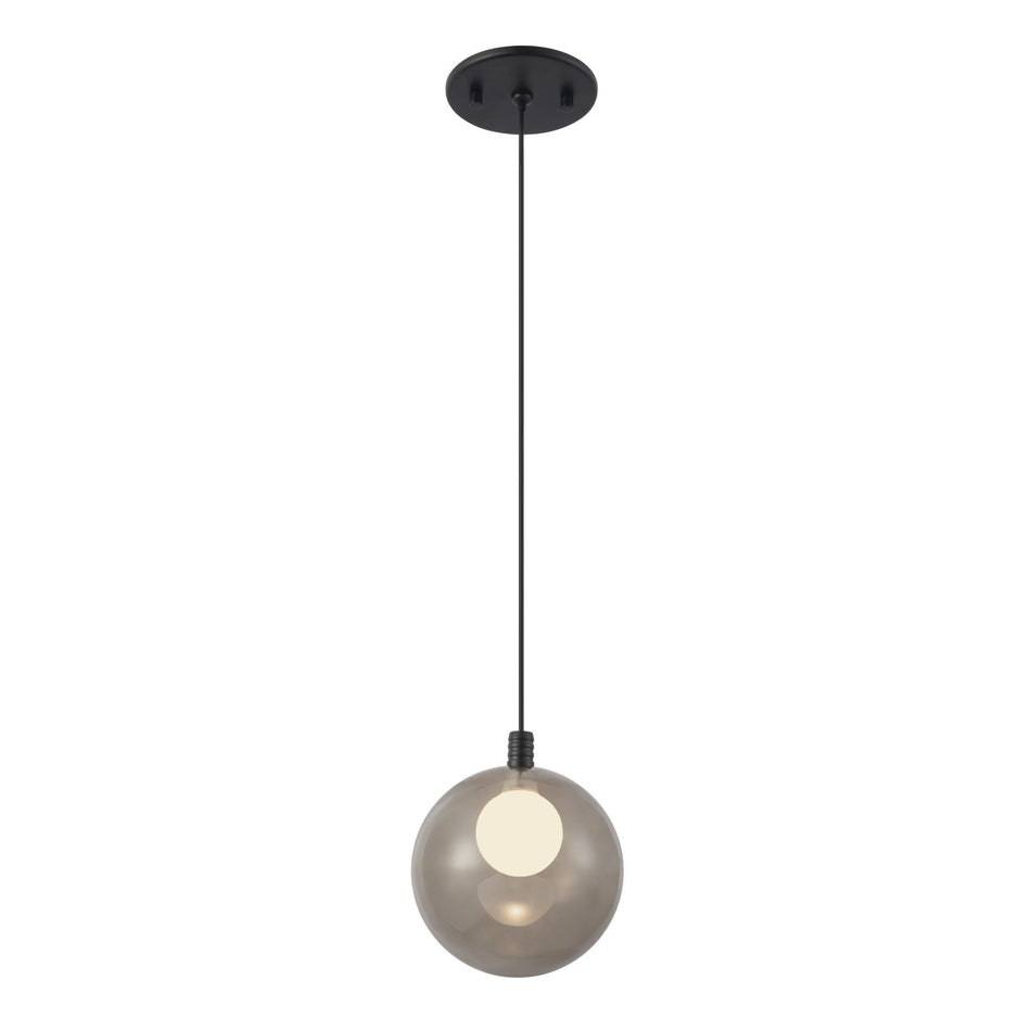 Bolla 6-in Black dimmable LED Pendant