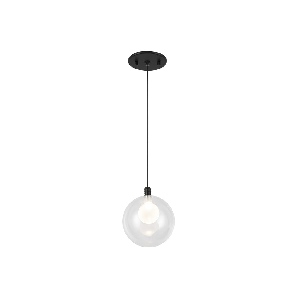 Bolla 5-in Black LED Pendant by KUZCO