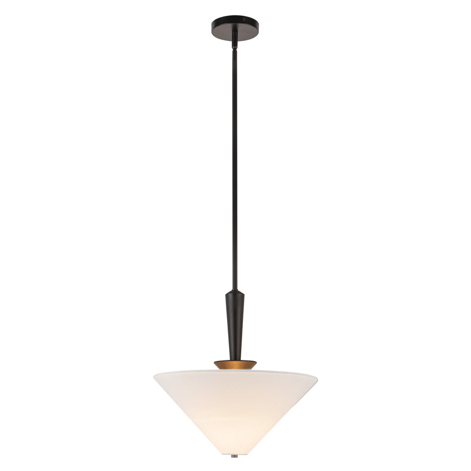 Bridgette 16-in Matte Black/White Linen Socket Pendant by ALORA MOOD