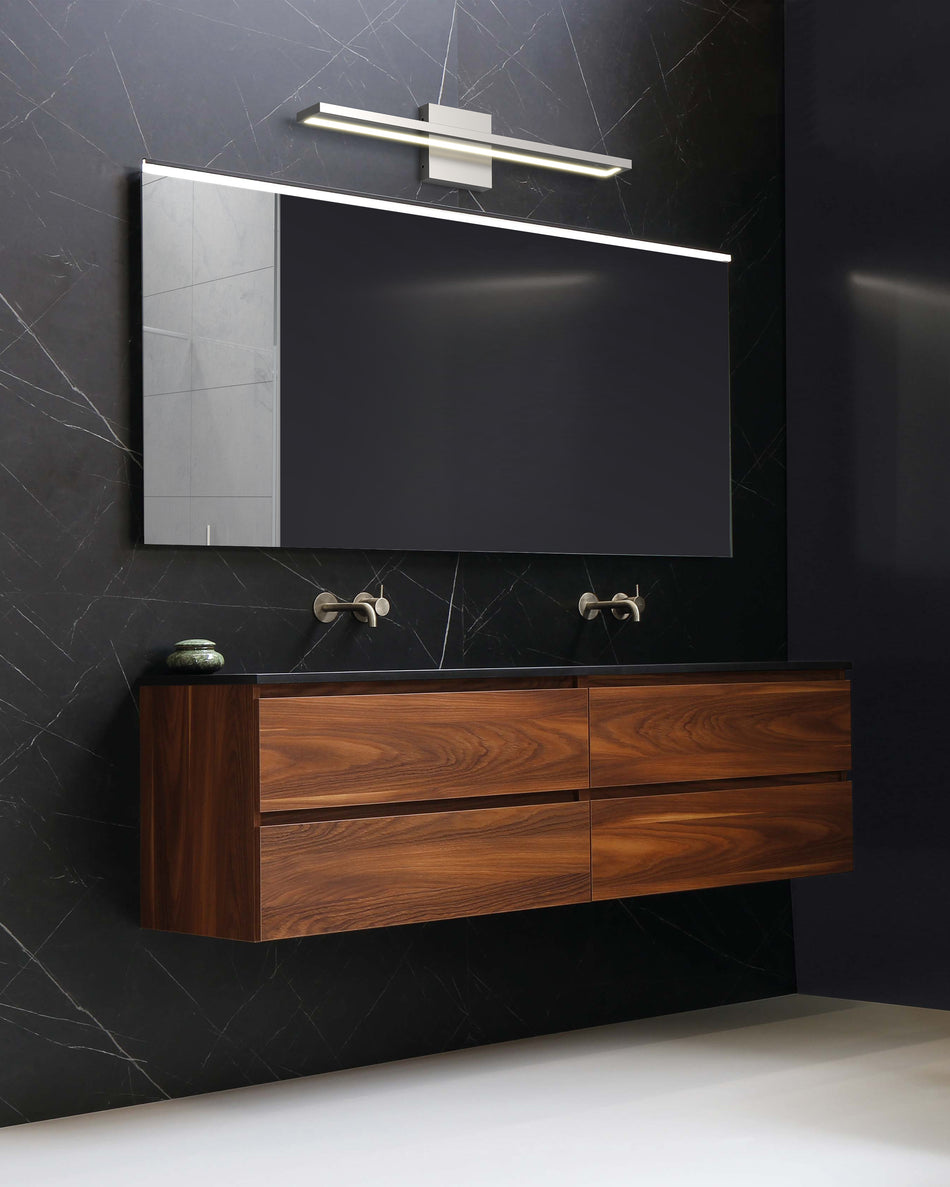 Brio 24-in Brushed Nickel LED Vanity by KUZCO