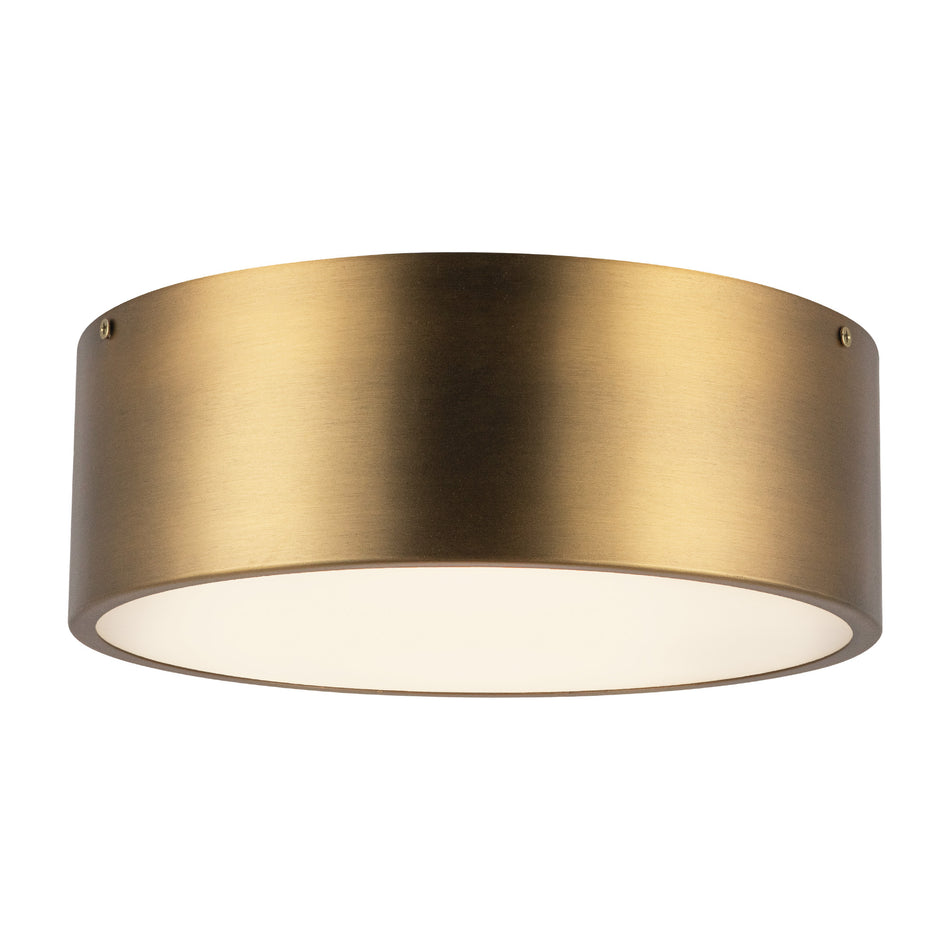 Brisbane 11-in Aged Gold 2 Lights Flush Mount by ALORA MOOD