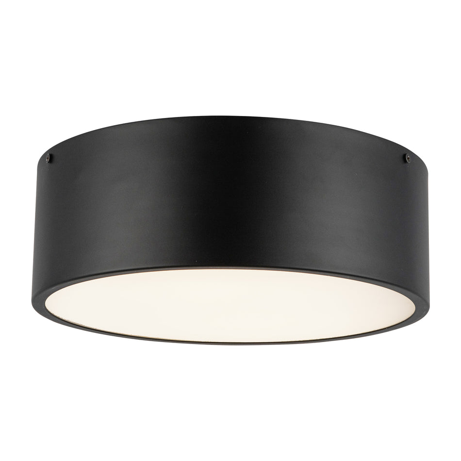 Brisbane 12-in Matte Black 2 Lights Flush Mount by ALORA MOOD