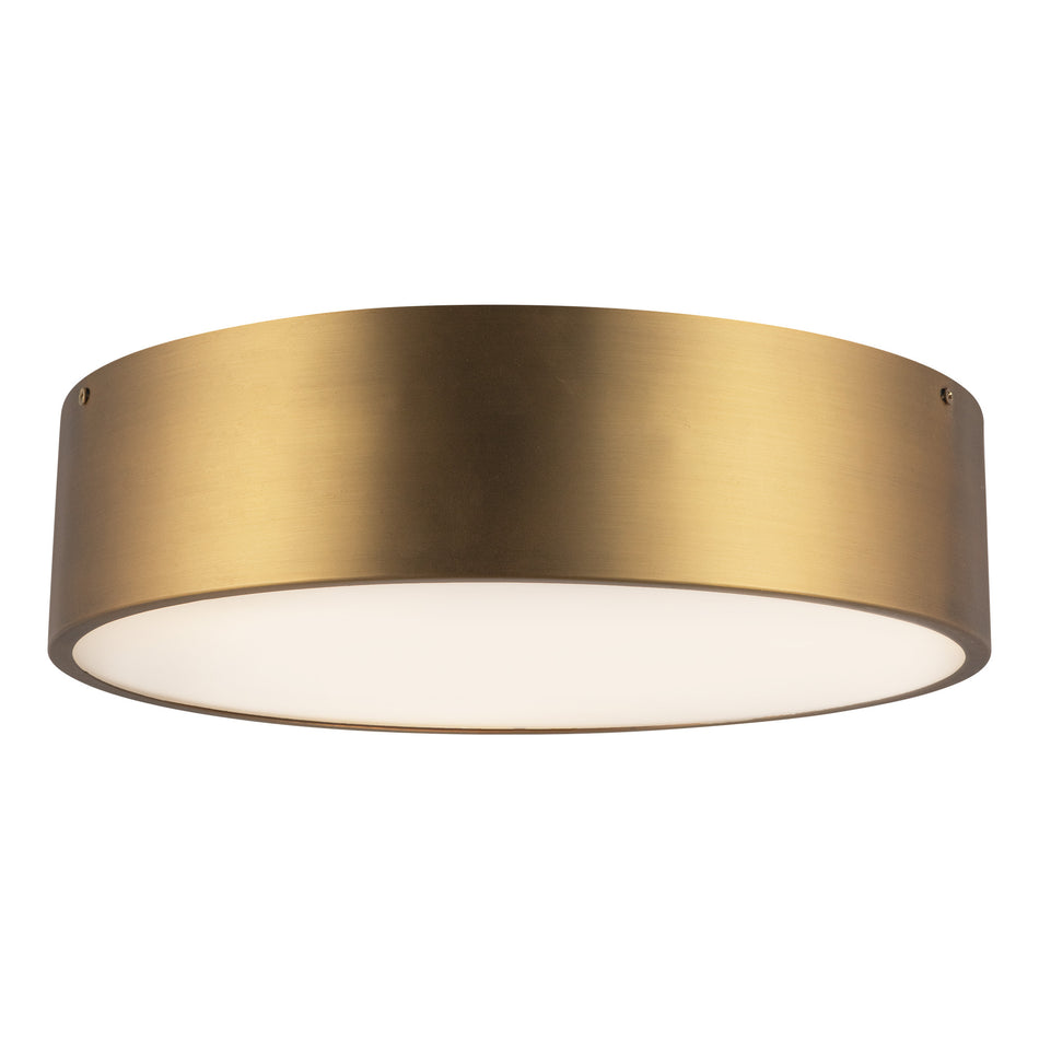 Brisbane 16-in Aged Gold 3 Lights Flush Mount by ALORA MOOD