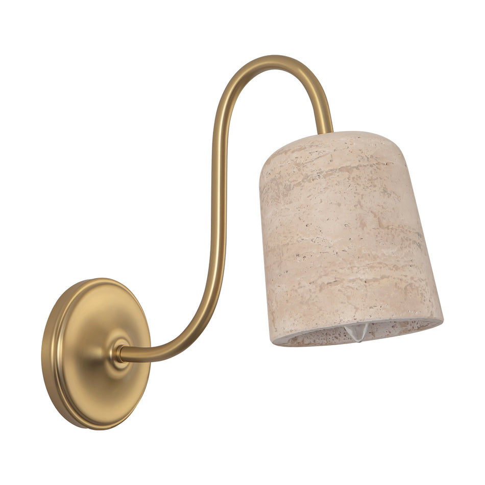 Bromley 5-in Gold Bathroom Vanity Light