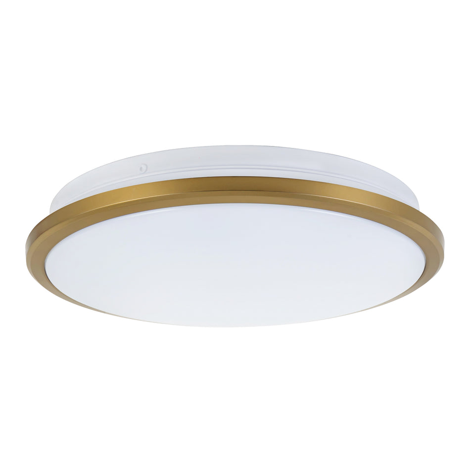 Brook 11-in Gold dimmable LED Flush Mount