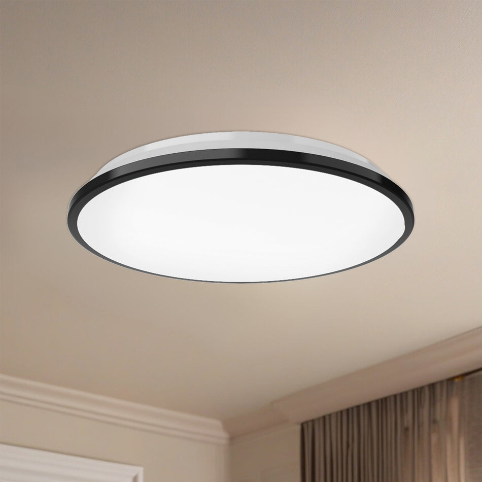 Brook 11-in Black LED Flush Mount by KUZCO