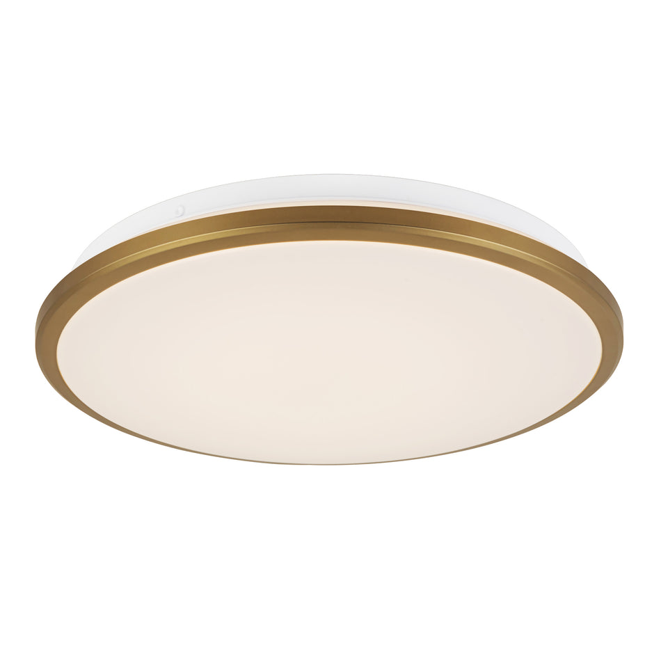 Brook 13-in Gold dimmable LED Flush Mount