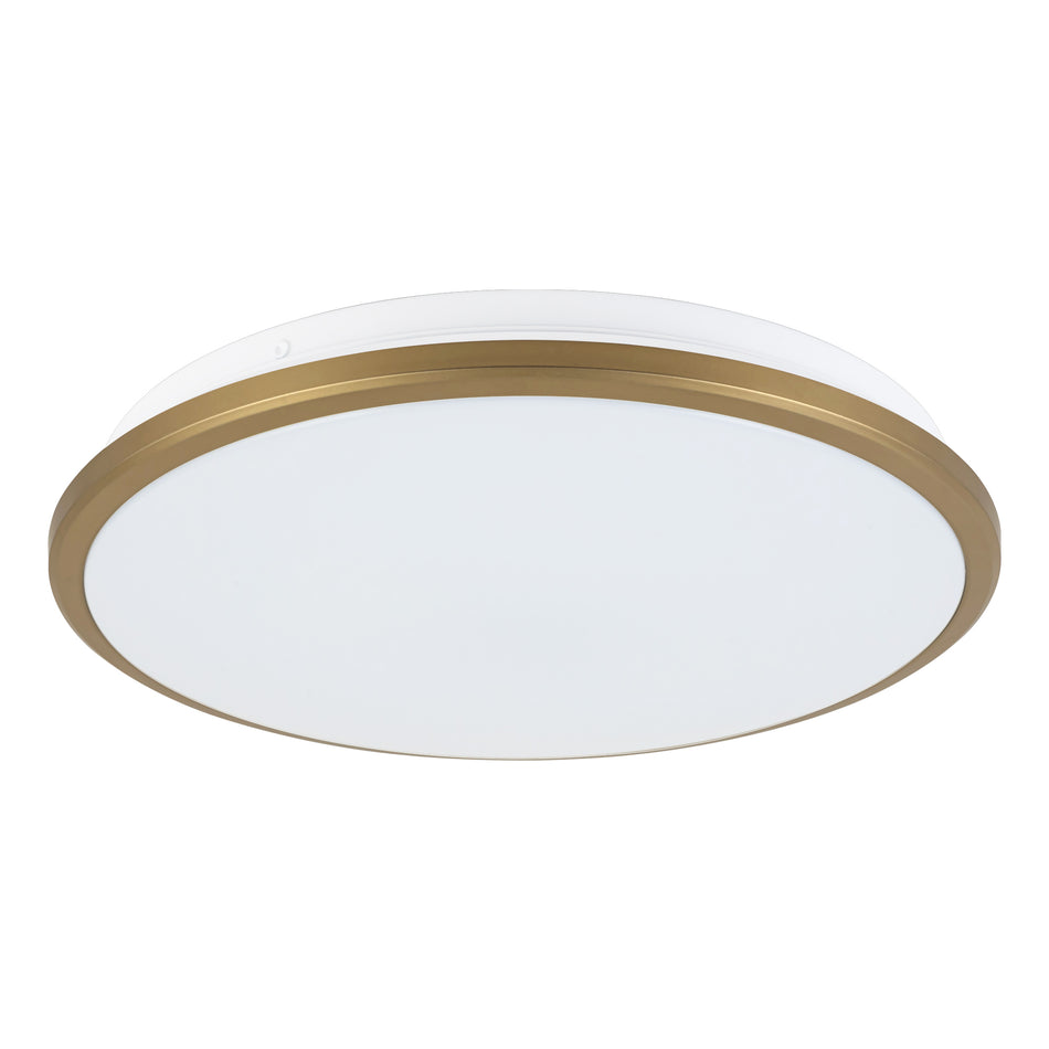 Brook 13-in Gold dimmable LED Flush Mount