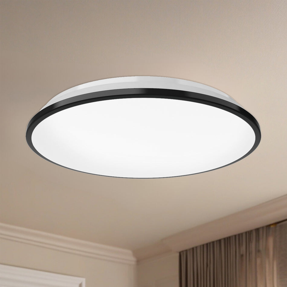 Brook 13-in Black LED Flush Mount by KUZCO
