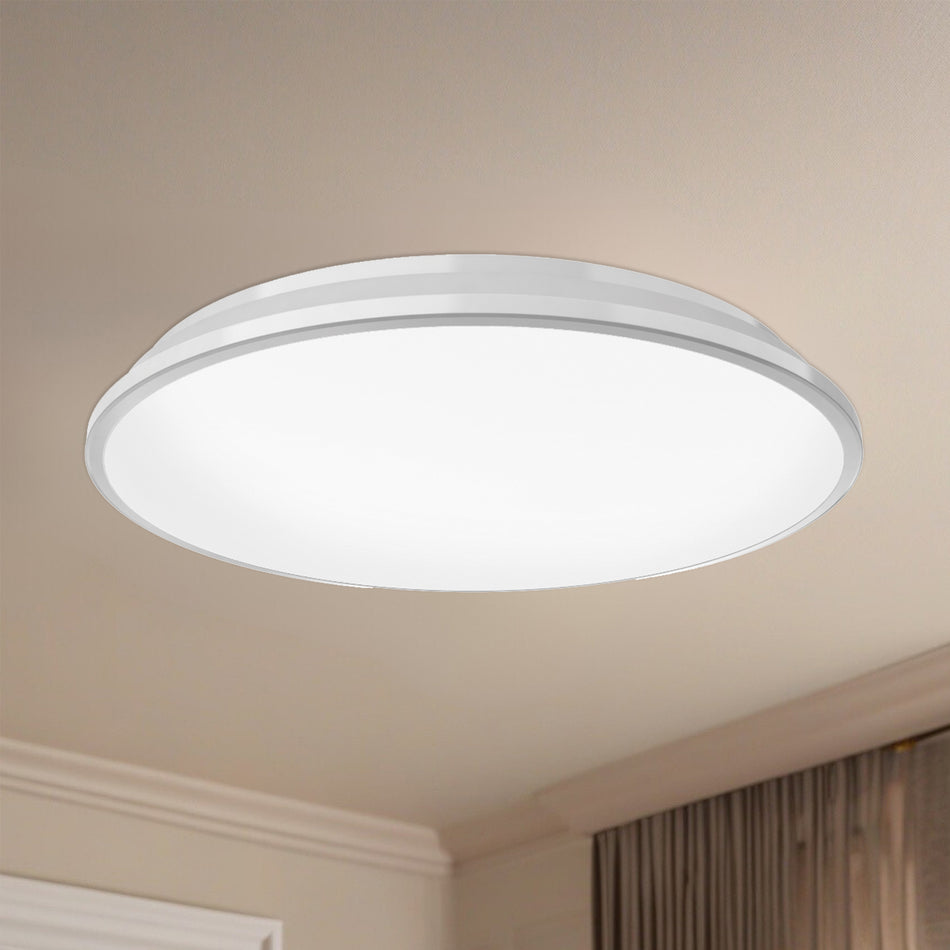 Brook 13-in White LED Flush Mount by KUZCO