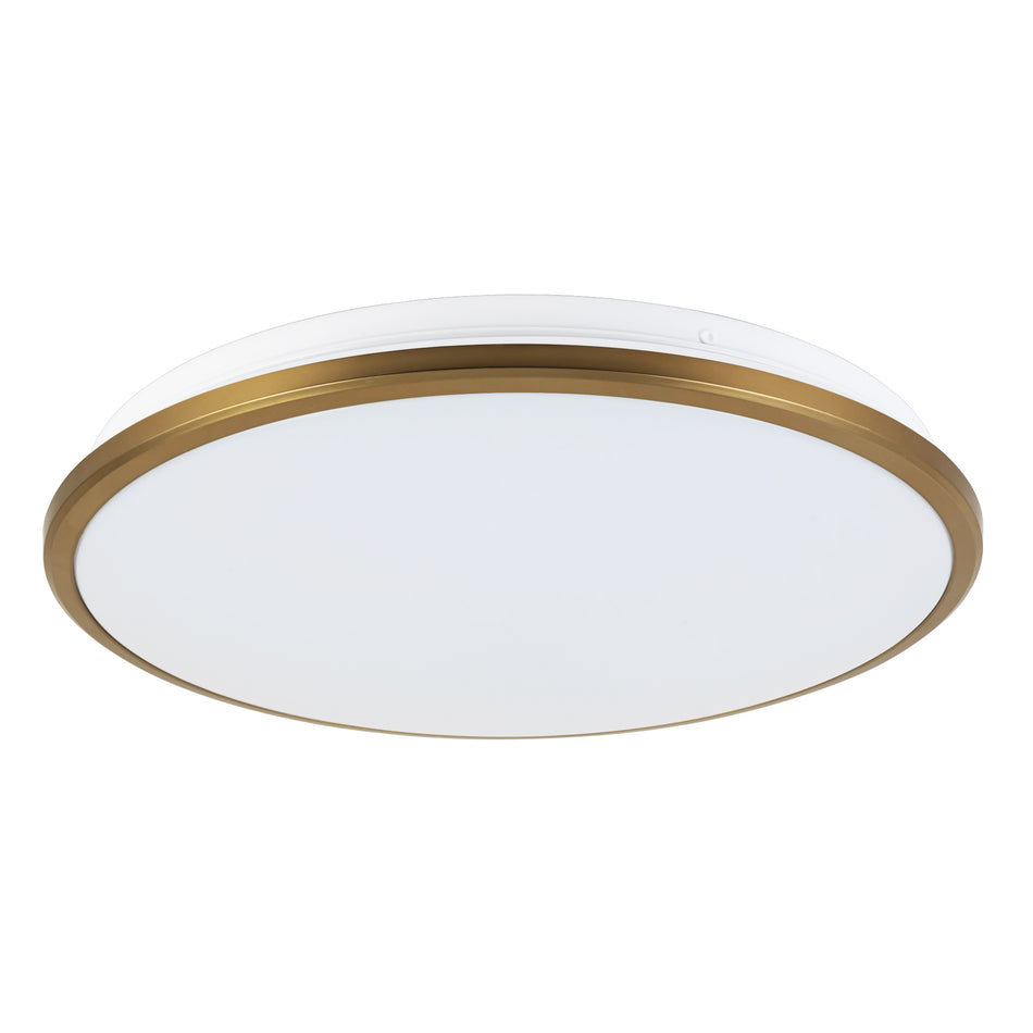 Brook 15-in Gold dimmable LED Flush Mount