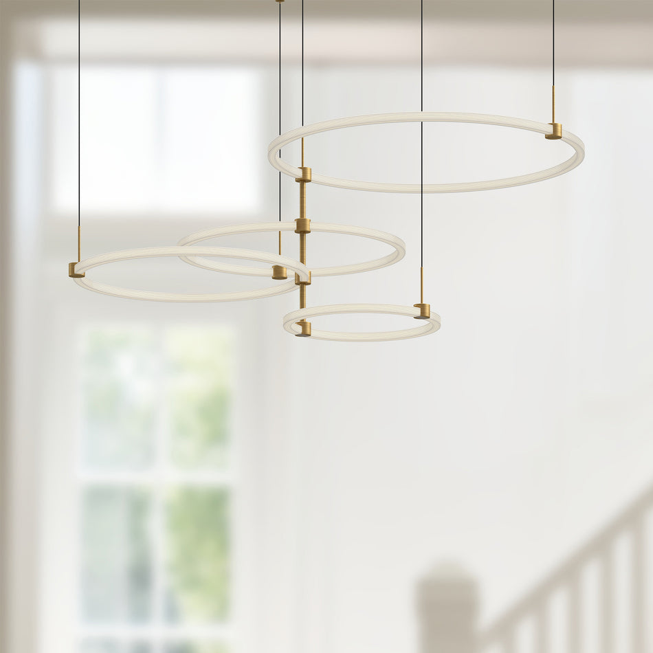 Bruni 55-in Brushed Gold LED Chandeliers by KUZCO