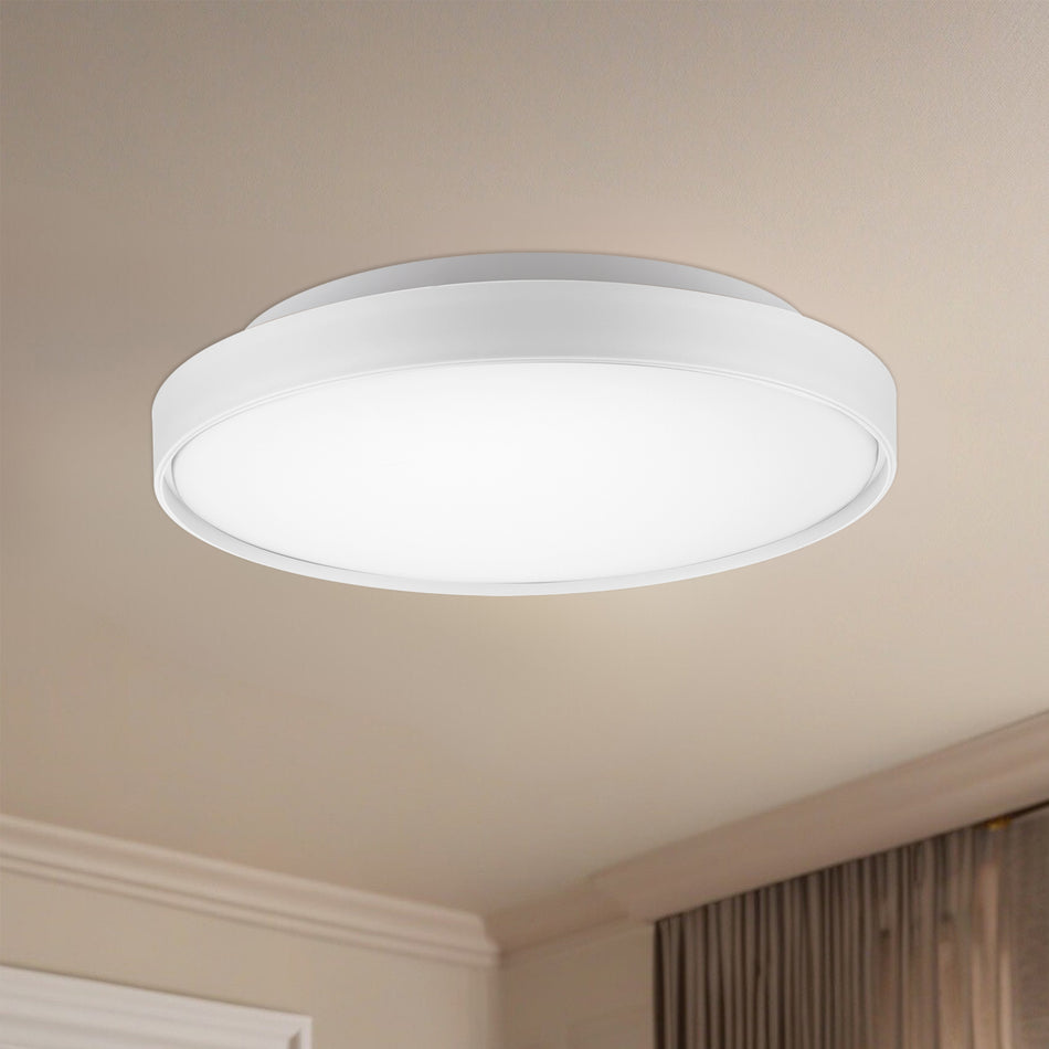 Brunswick 18-in White LED Flush Mount by KUZCO