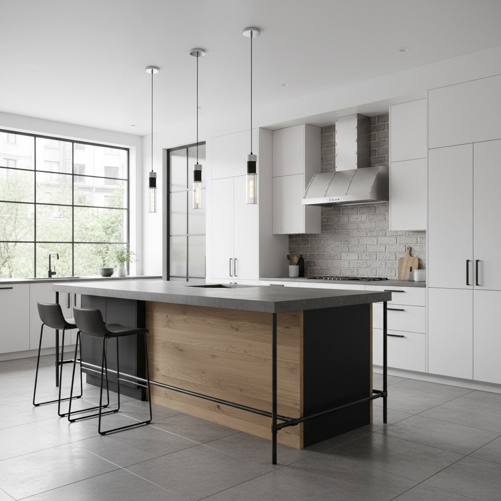 Creative Tubo collection in Matte Black & Chrome by Matteo