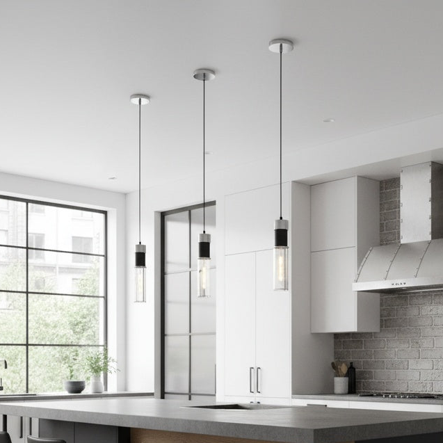 Creative Tubo collection in Matte Black & Chrome by Matteo