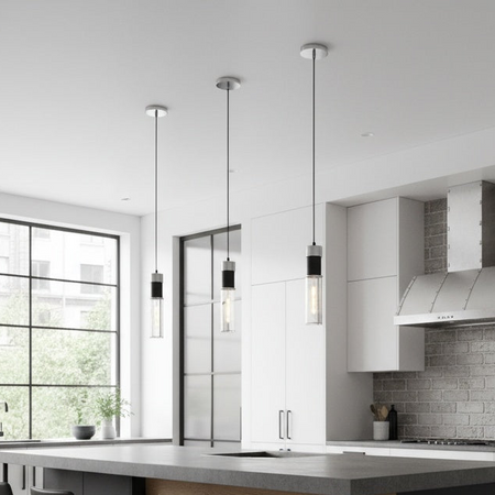 Creative Tubo collection in Matte Black & Chrome by Matteo