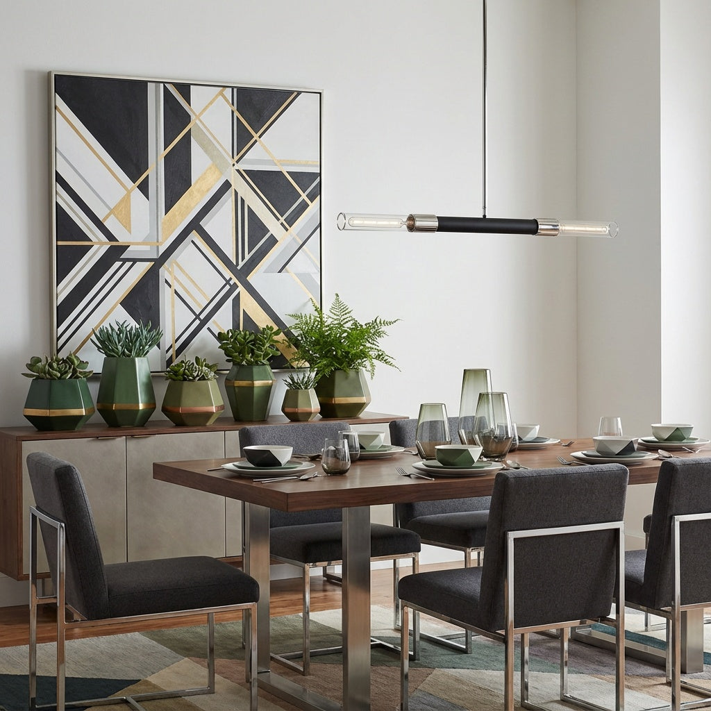 Creative Tubo collection in Matte Black & Chrome by Matteo