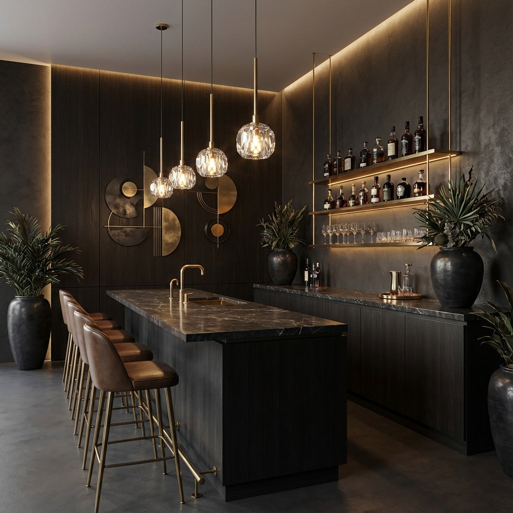 Rosa 1 Light Pendant wtih Clear Crystal-Cut Glass by Matteo