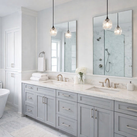 Rosa 1 Light Crystal Cut Glass Pendant in Black by Matteo