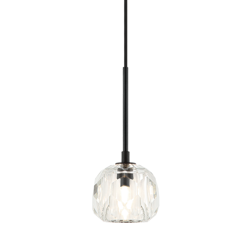 Rosa 1 Light Pendant in Black