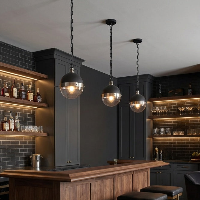 Stylish Torino pendant in Brushed Nickel by Matteo