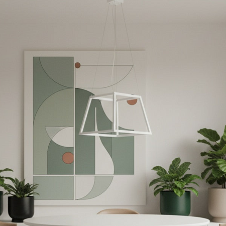 Carlington LED Integrated chandelier in white by Matteo