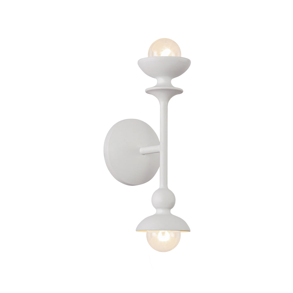 Cadence 11-in Antique White 2 Lights Wall/Vanity by ALORA