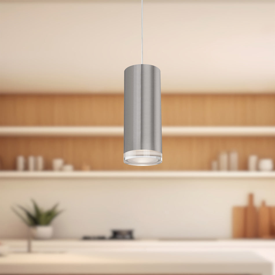 Cameo 10-in Brushed Nickel LED Pendant by KUZCO
