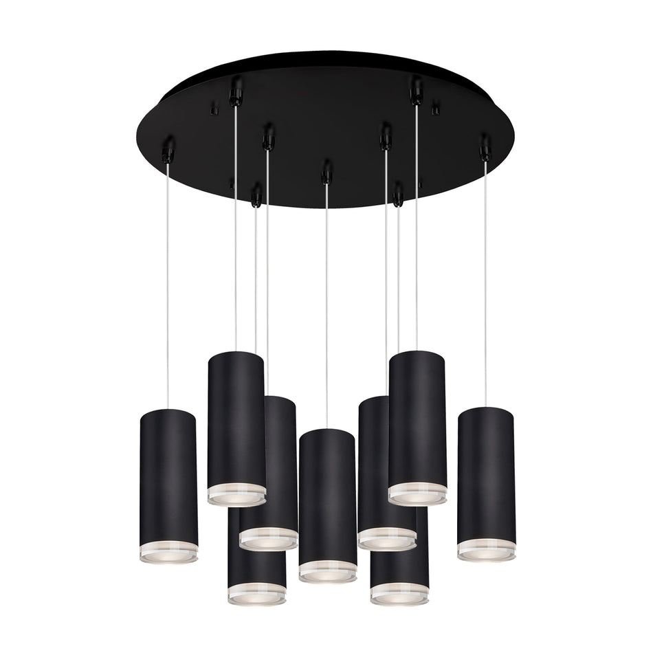 Cameo 18-in Black 9-Light Multi Pendant