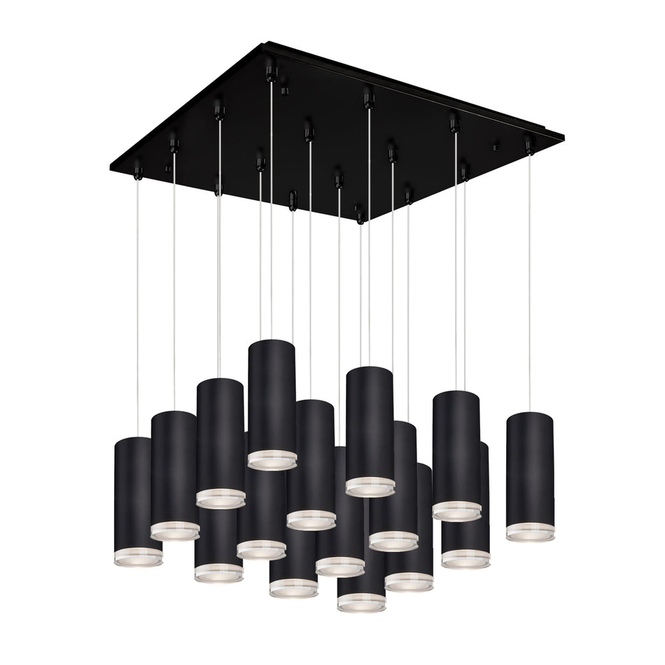 Cameo 19-in Black 16-Light Multi Pendant