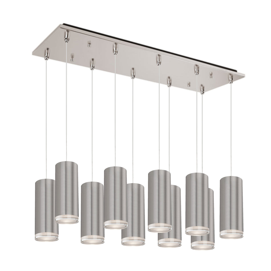 Cameo 27-in Brushed Nickel 10-Light Multi Pendant