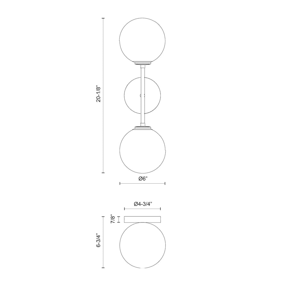 Cassia 6-in Matte Black/Opal Matte Glass 2 Lights Wall/Vanity by ALORA MOOD
