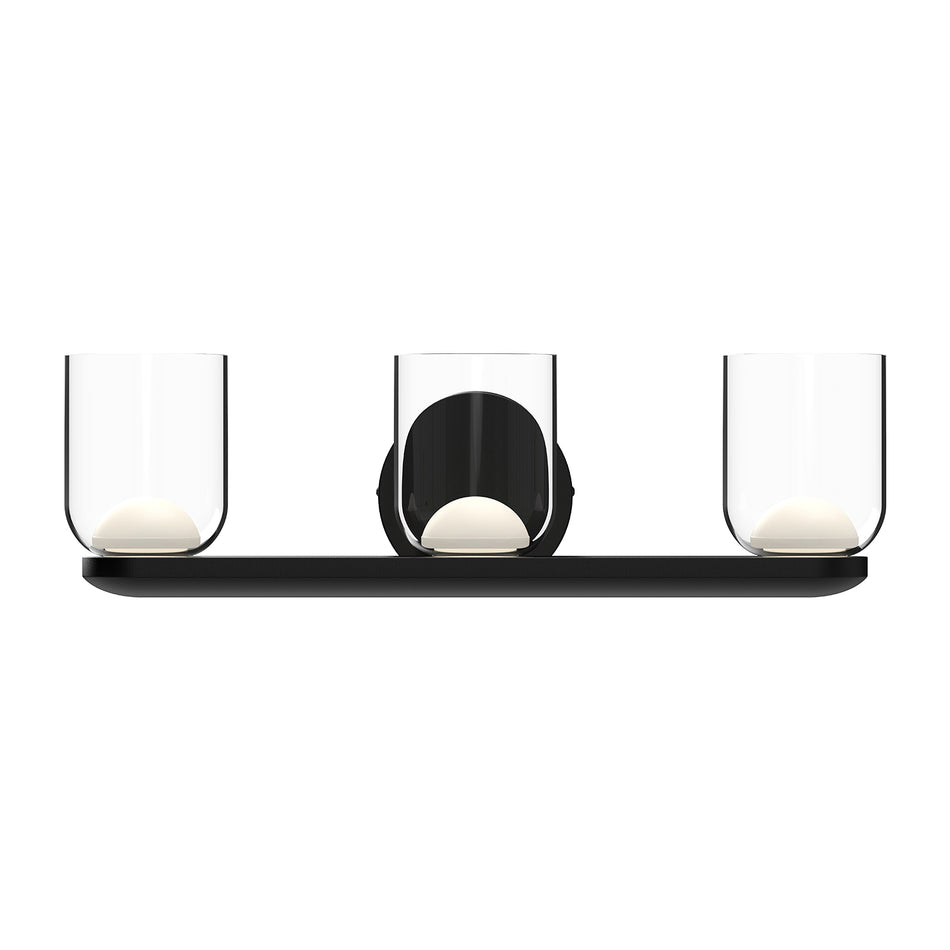 Cedar 20-in Black/Clear LED Vanity by KUZCO