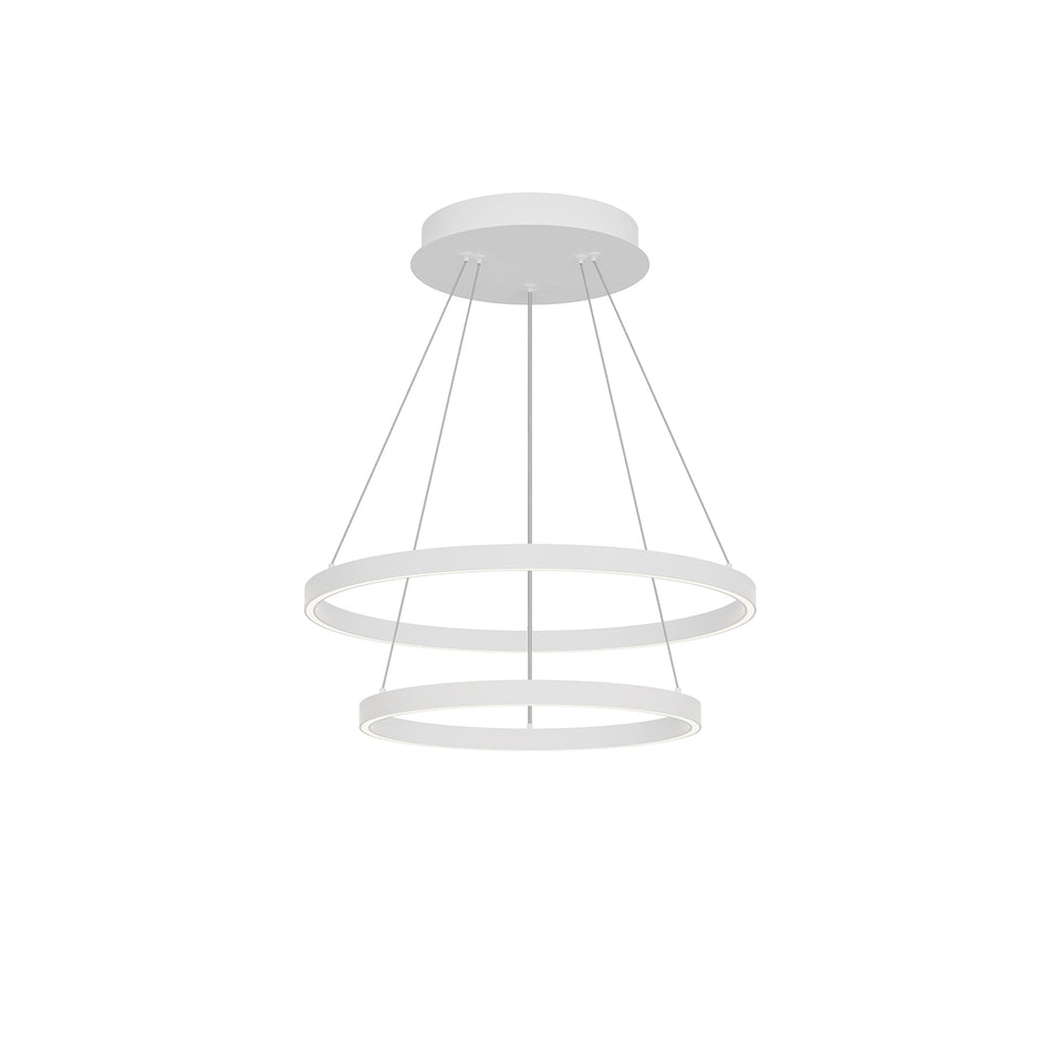 Cerchio 24-in White LED Chandeliers