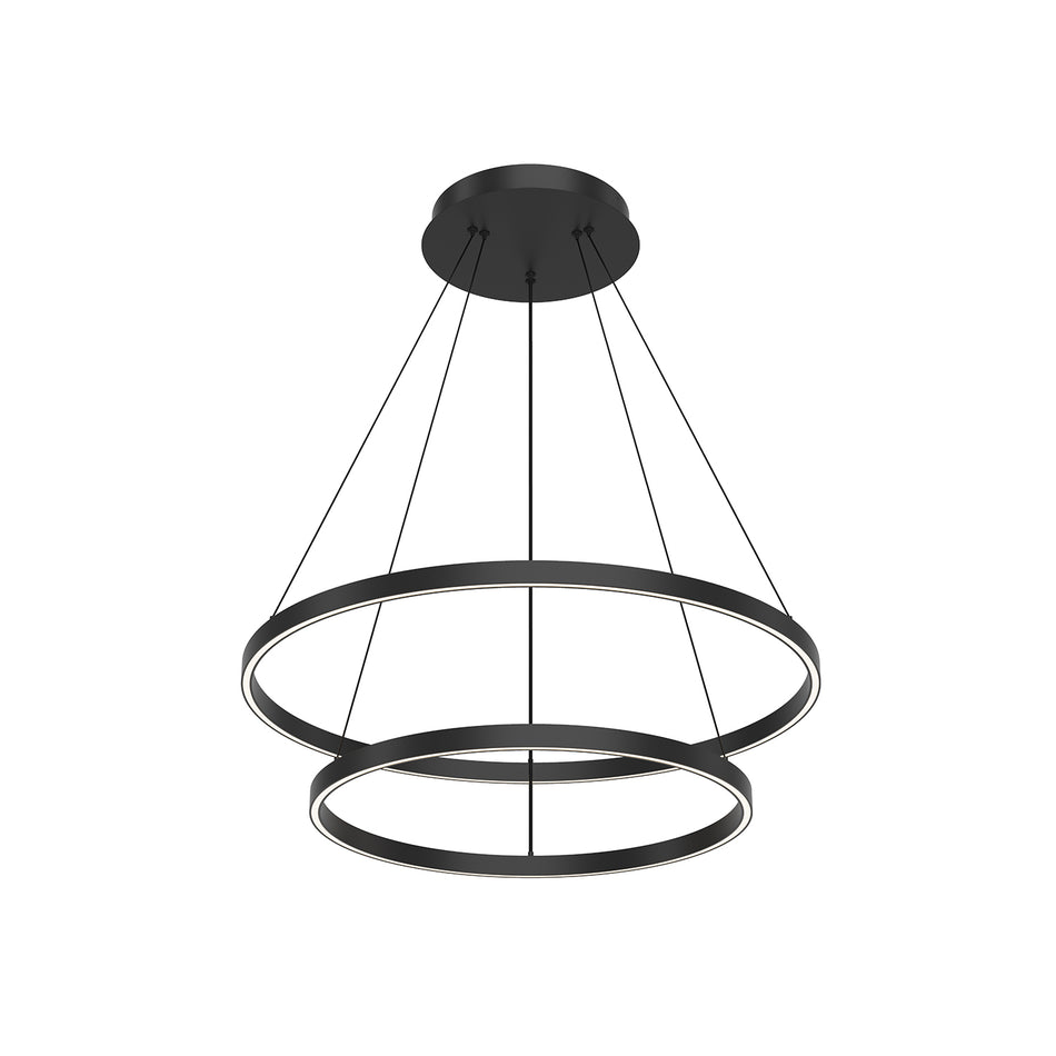 Cerchio 32-in Black LED Chandeliers by KUZCO