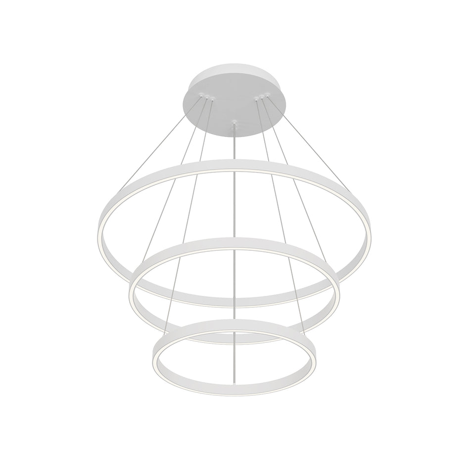 Cerchio 32-in White LED Chandeliers