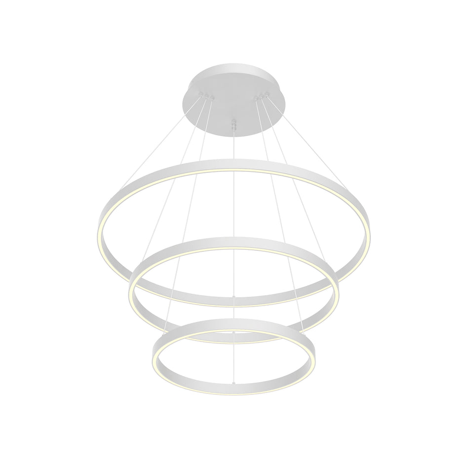 Cerchio 32-in White LED Chandeliers