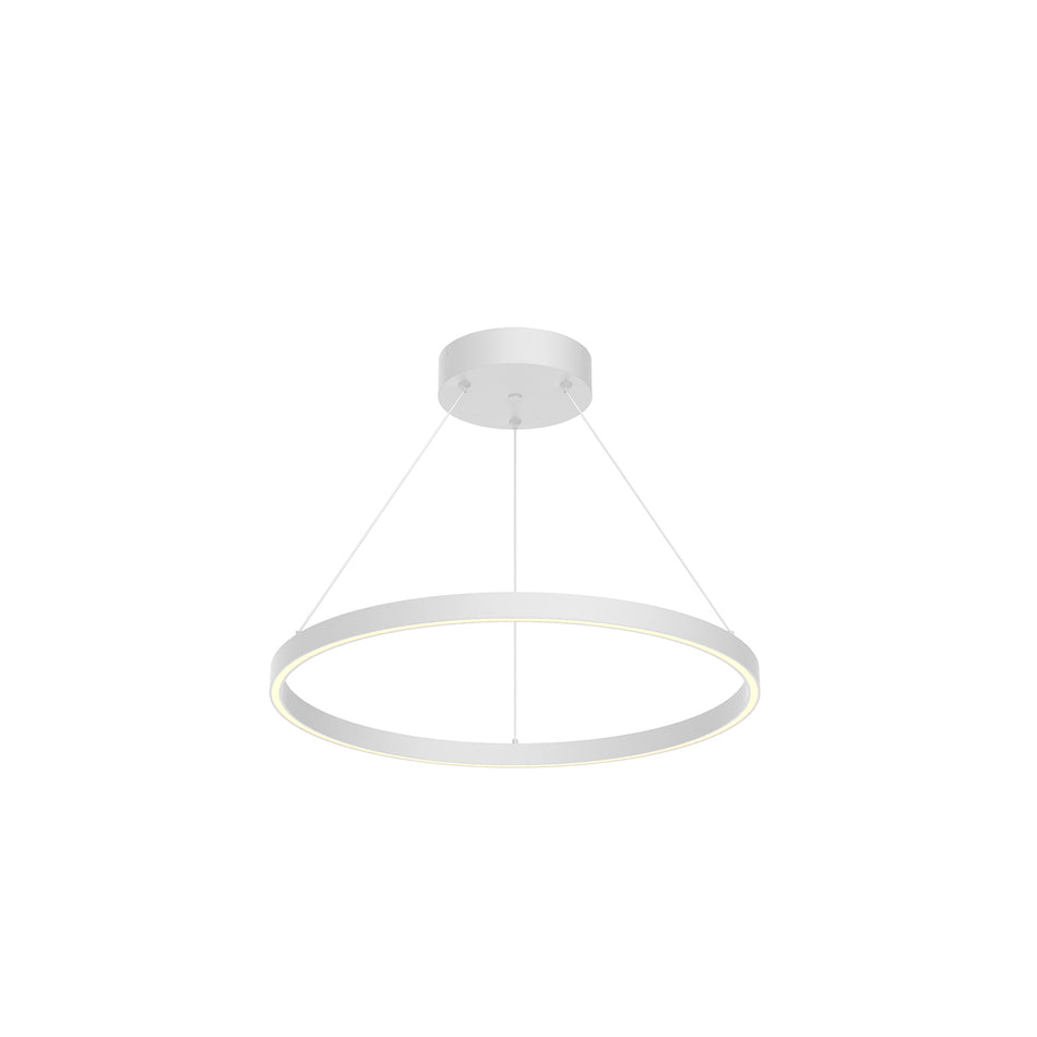 Cerchio 24-in White LED Pendant